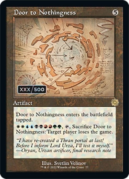 Door to Nothingness (Schematic) (Serial Numbered), The Brothers' War: Retro Frame Artifacts 77