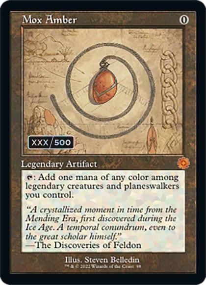 Mox Amber (Schematic) (Serial Numbered), The Brothers' War: Retro Frame Artifacts 98
