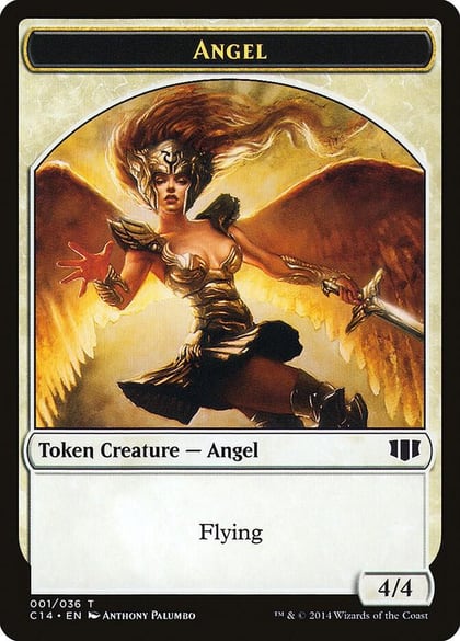 Angel // Cat Double-Sided Token, Commander 2014 1 // 2
