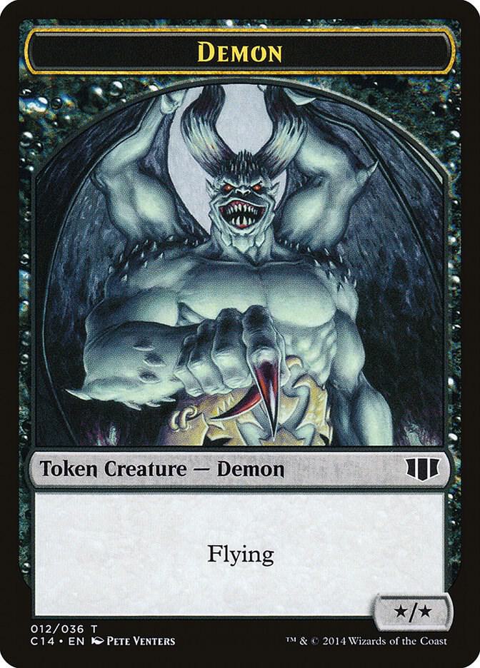 Demon (012) // Zombie (016) Double-Sided Token, Commander 2014 12 // 16