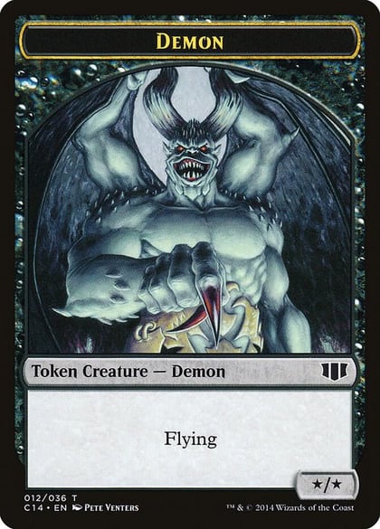 Demon (012) // Zombie (016) Double-Sided Token, Commander 2014 12 // 16