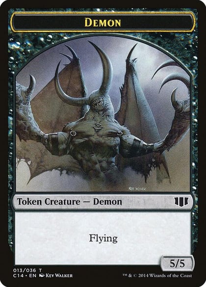 Demon (013) // Zombie (016) Double-Sided Token, Commander 2014 13 // 16