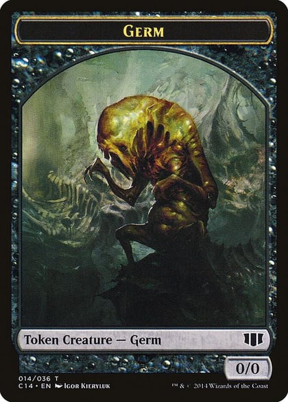 Germ // Zombie (016) Double-Sided Token, Commander 2014 14 // 16