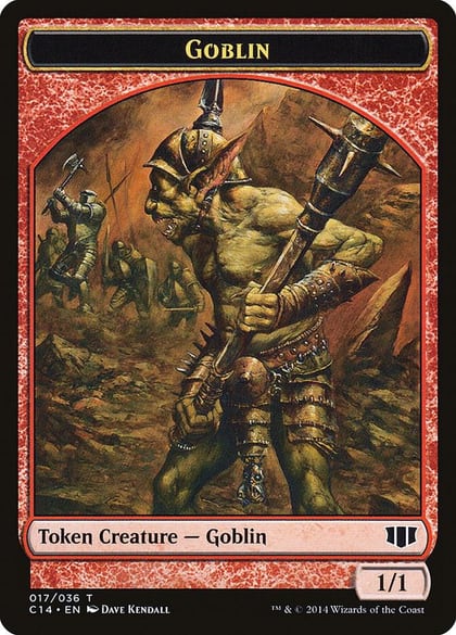 Goblin // Goat Double-Sided Token, Commander 2014 17 // 3