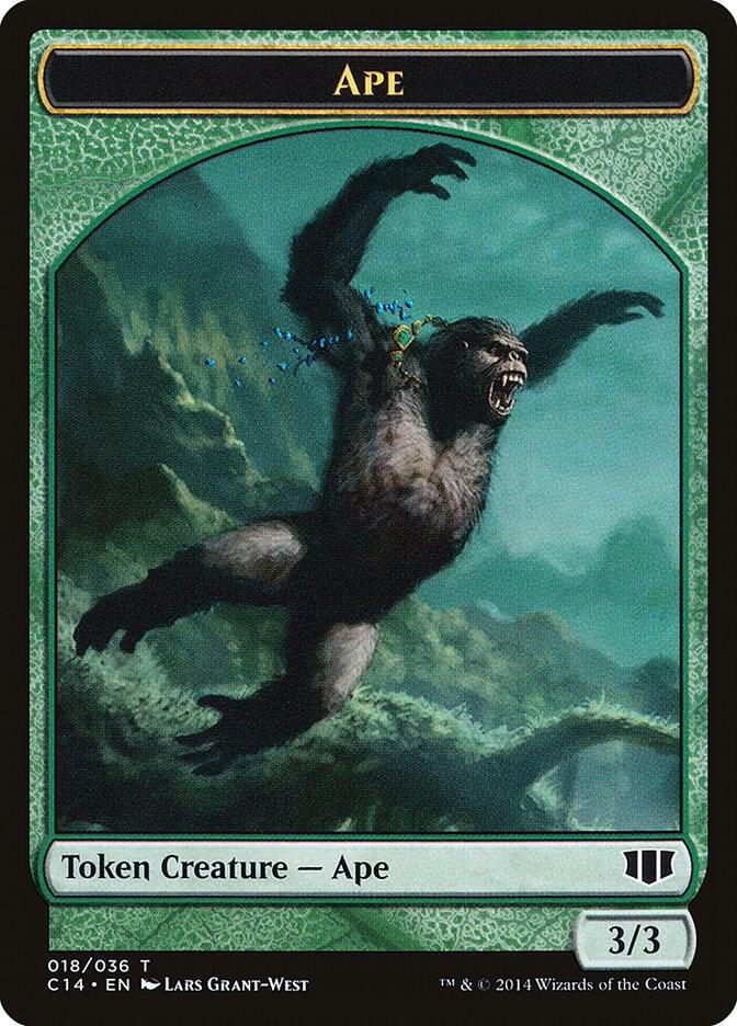 Ape // Zombie (011) Double-Sided Token, Commander 2014 18 // 11