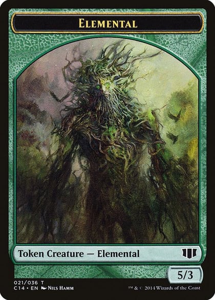 Elemental // Beast (019) Double-Sided Token, Commander 2014 21 // 19