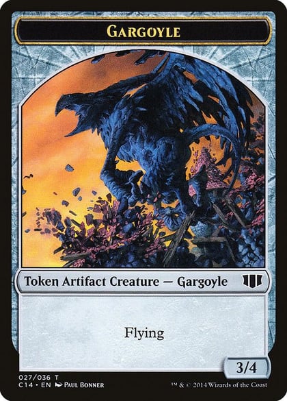 Gargoyle // Elf Warrior Double-Sided Token, Commander 2014 27 // 24