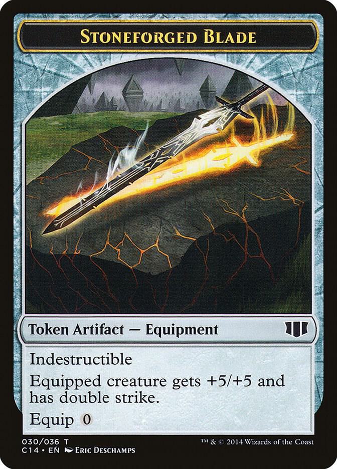 Stoneforged Blade // Germ Double-Sided Token, Commander 2014 30 // 14