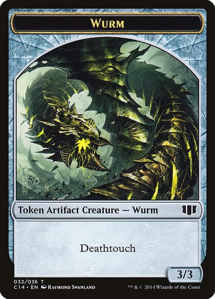 Wurm (032) // Goat Double-sided Token, Commander 2014 32 // 3