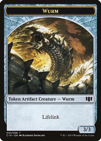 Wurm (033) // Goat Double-sided Token, Commander 2014 33 // 3
