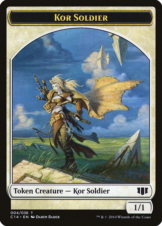 Kor Soldier // Pegasus Double-Sided Token, Commander 2014 4 // 5