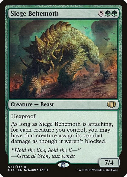 Siege Behemoth, Commander 2014 46