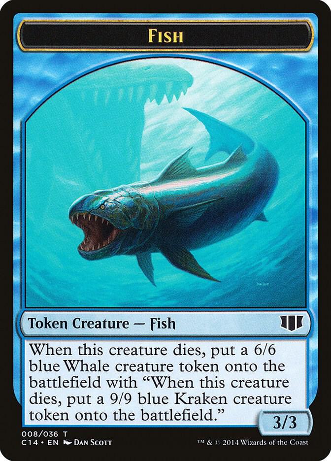 Fish // Zombie (011) Double-Sided Token, Commander 2014 8 // 11