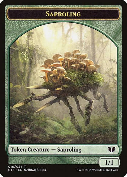 Saproling // Spider Double-Sided Token, Commander 2015 16 // 18