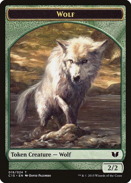 Wolf // Zombie Double-Sided Token, Commander 2015 19 // 8