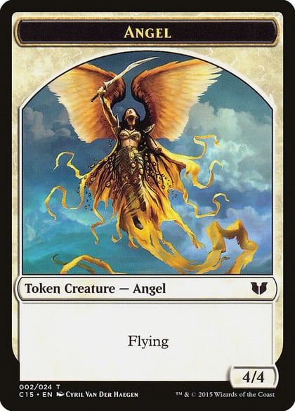 Angel // Knight (Vigilance) Double-Sided Token, Commander 2015 2 // 5