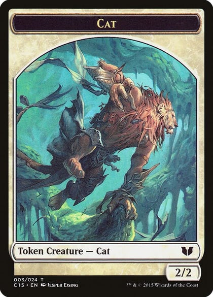 Cat // Zombie Double-Sided Token, Commander 2015 3 // 8