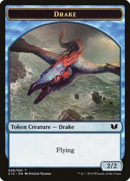 Drake // Elemental (020) Double-Sided Token, Commander 2015 6 // 20