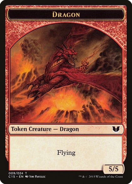 Dragon // Dragon Double-Sided Token, Commander 2015 9 // 9