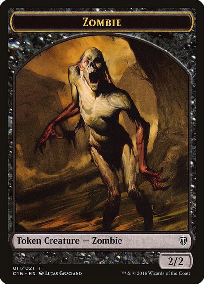 Zombie // Worm Double-Sided Token, Commander 2016 11 // 18