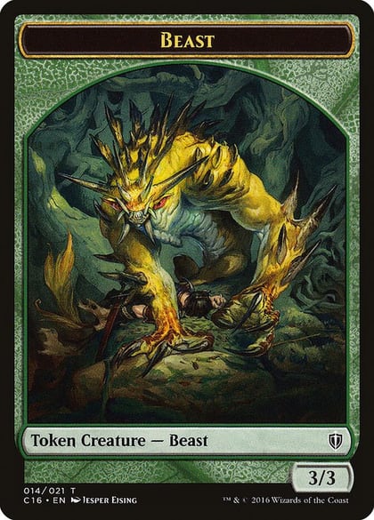 Beast // Ogre Double-Sided Token, Commander 2016 14 // 13