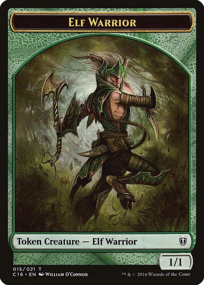 Elf Warrior // Zombie Double-Sided Token, Commander 2016 15 // 11