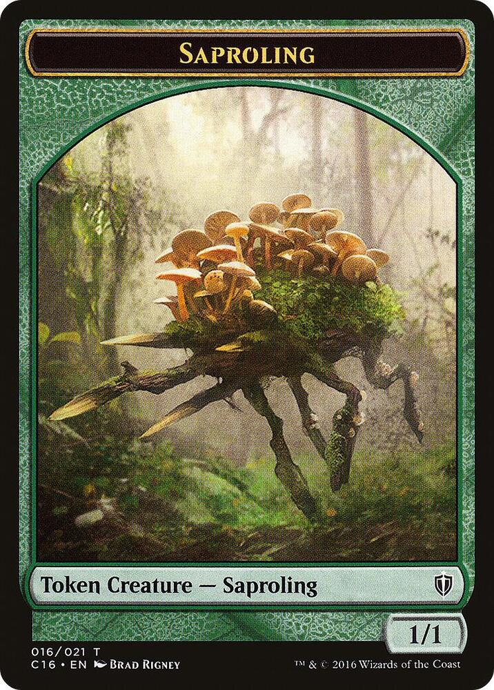 Saproling (016) // Saproling (017) Double-Sided Token, Commander 2016 16 // 17