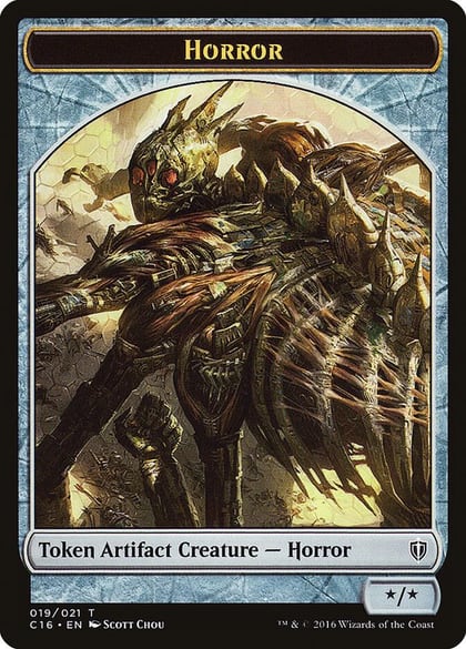 Horror // Thopter Double-Sided Token, Commander 2016 19 // 9