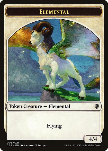 Elemental // Soldier Double-Sided Token, Commander 2016 3 // 5