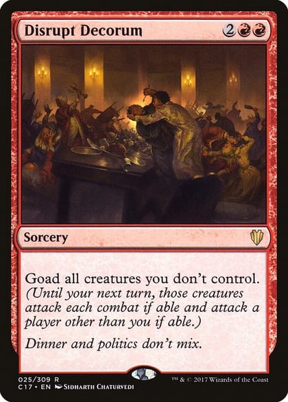 Disrupt Decorum, Commander 2017 25