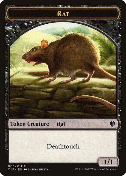 Rat // Cat Double-sided Token, Commander 2017 3 // 1