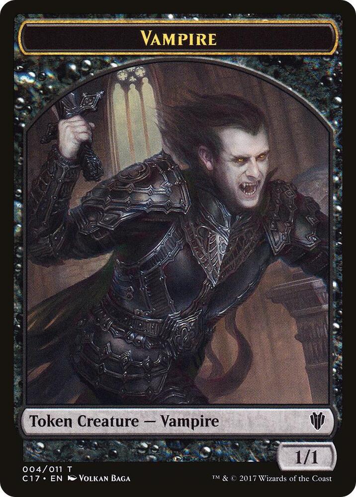 Vampire // Zombie Double-sided Token, Commander 2017 4 // 5