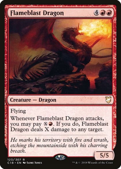 Flameblast Dragon, Commander 2018 123