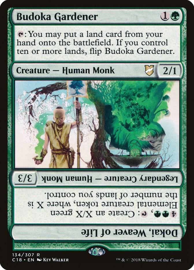 Budoka Gardener // Dokai, Weaver of Life, Commander 2018 134