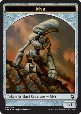 Myr (023) // Thopter (025) Double-Sided Token, Commander 2018 23 // 25