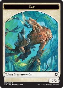 Cat // Soldier Double-Sided Token, Commander 2018 5 // 6