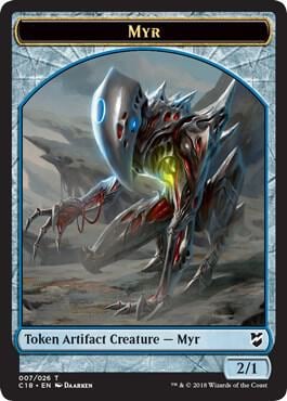 Myr (007) // Thopter (008) Double-Sided Token, Commander 2018 7 // 8