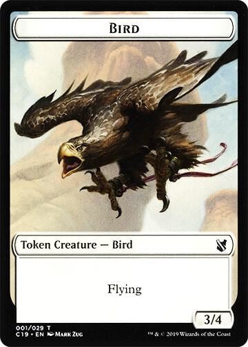 Bird (001) // Sculpture Double-Sided Token, Commander 2019 1 // 24