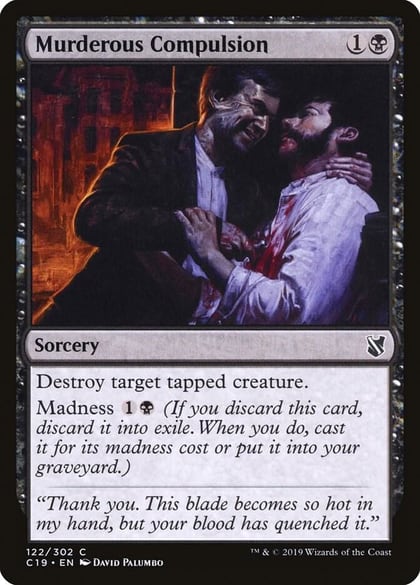 Murderous Compulsion, Commander 2019 122