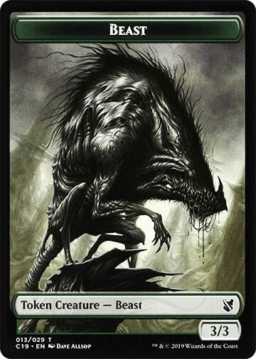 Beast (013) // Wurm Double-Sided Token, Commander 2019 13 // 21