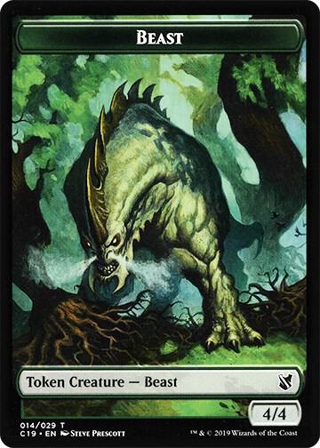 Beast (014) // Wurm Double-Sided Token, Commander 2019 14 // 21