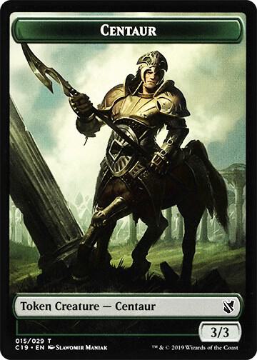 Centaur // Egg Double-Sided Token, Commander 2019 15 // 16