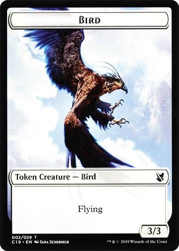 Bird (002) // Sculpture Double-Sided Token, Commander 2019 2 // 24