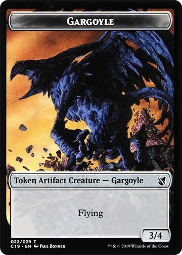 Gargoyle // Egg Double-Sided Token, Commander 2019 22 // 16