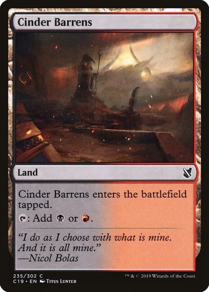 Cinder Barrens, Commander 2019 235