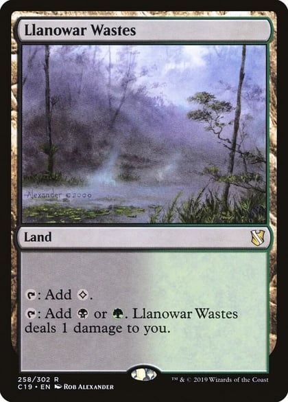 Llanowar Wastes, Commander 2019 258