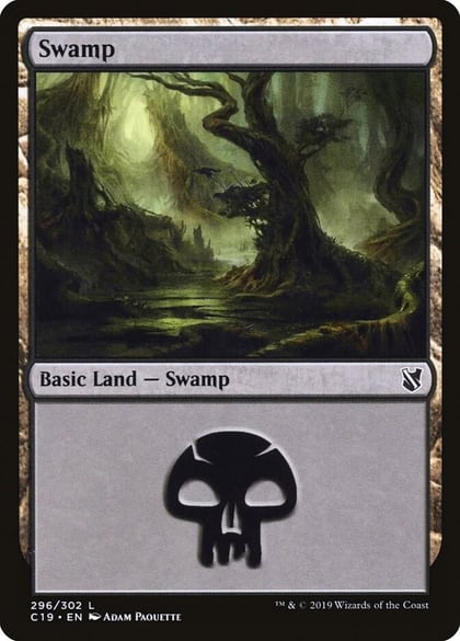 Swamp (296), Commander 2019 296