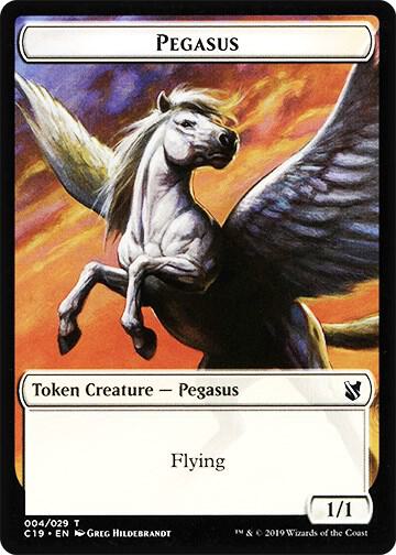 Pegasus // Human Double-Sided Token, Commander 2019 4 // 3