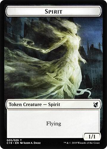 Spirit // Human Double-Sided Token, Commander 2019 5 // 3