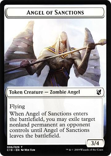Angel of Sanctions // Horror Double-Sided Token, Commander 2019 6 // 23